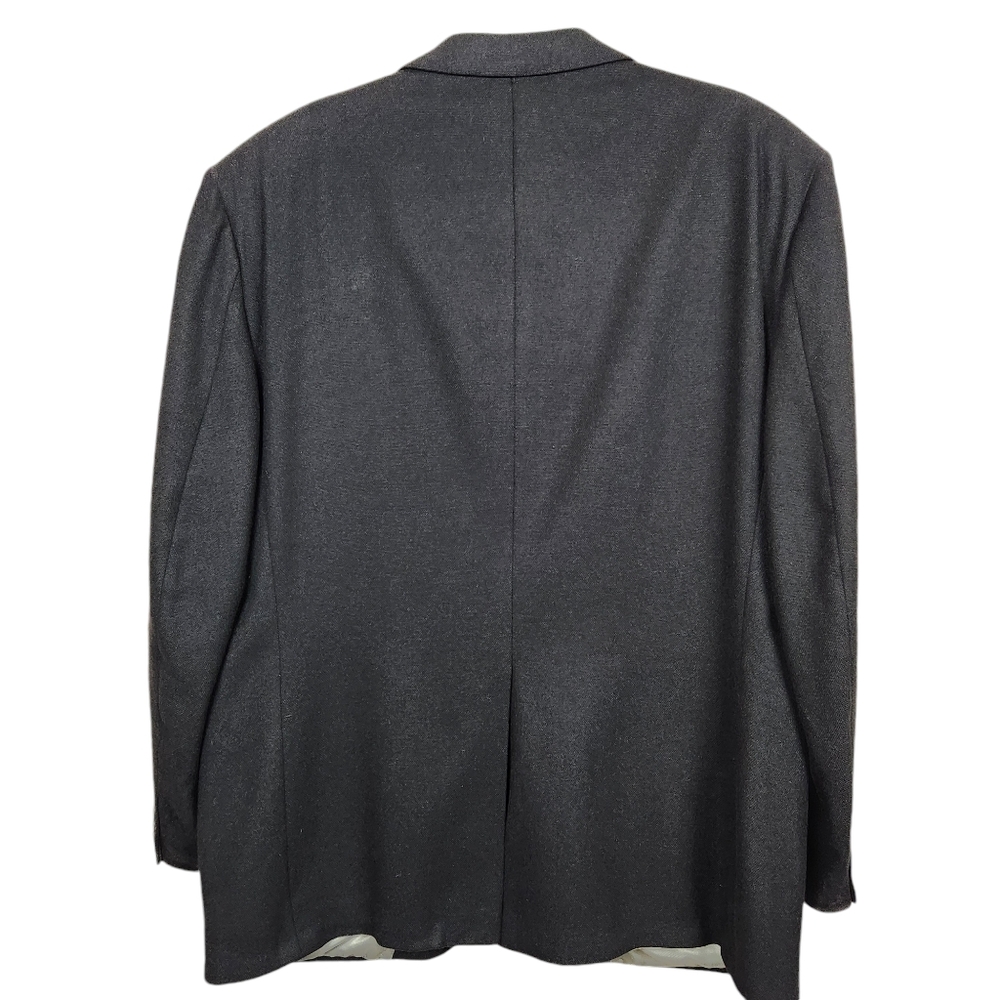 Neiman Marcus Vintage 100% Cashmere 90's ACTWU Black Sport Coat Men's Size 42 L - Picture 4 of 12